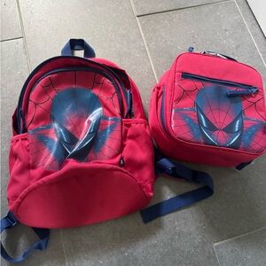 GAP Kids Red Spider-Themed Backpack and Lunchbox Set